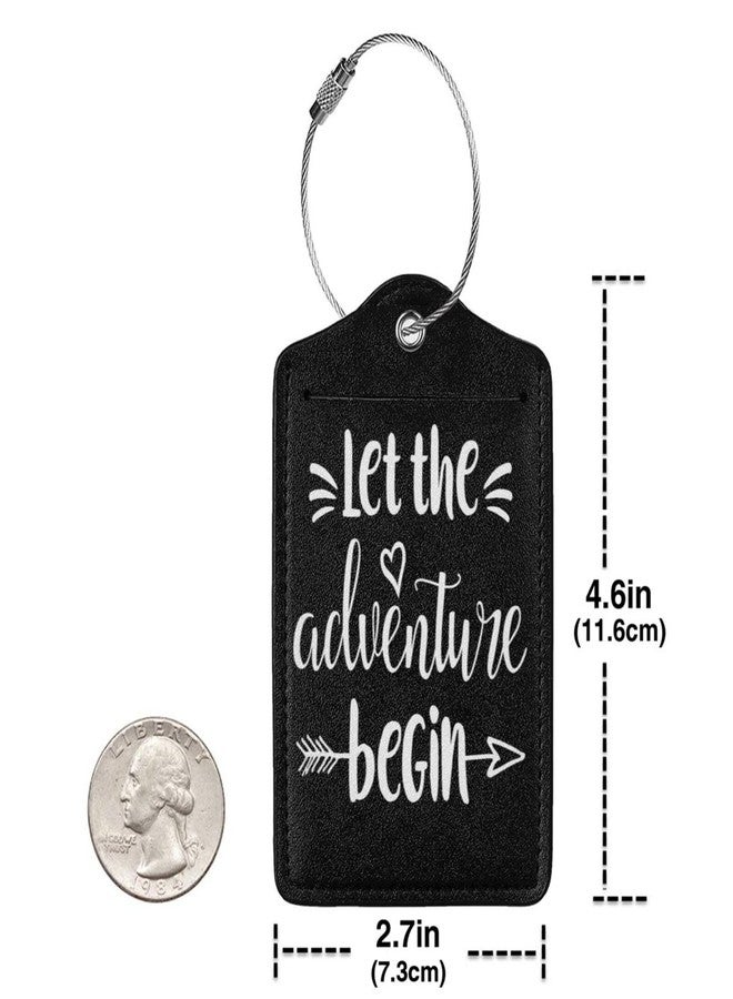 Vridoyt 2 Pcs Let The Adventure Begin Luggage Tag for Suitcases, Adventure Awaits Party Decorations, Cruise Ship Essential Travel Gift for Couples Bride Groom Men Women, Funny Christmas Birthday Gifts - Image 3